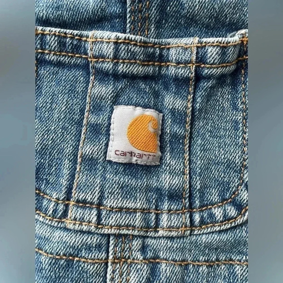 Carhartt Toddler Kids Denim Jeans Overalls size 18 months Unisex - Picture 4 of 5